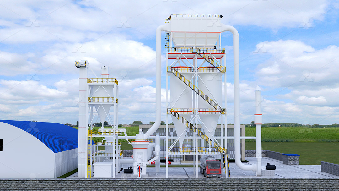 Coal grinding mill processing line for pulverised coal production