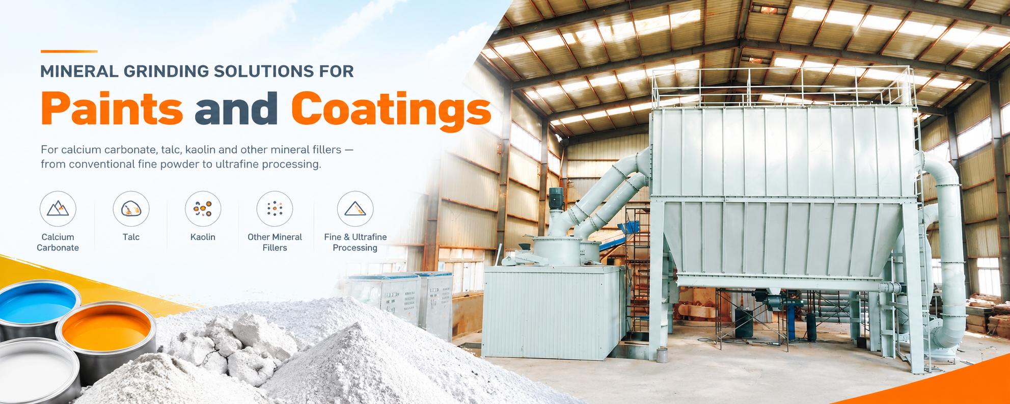 Mineral Grinding for Paints & Coatings