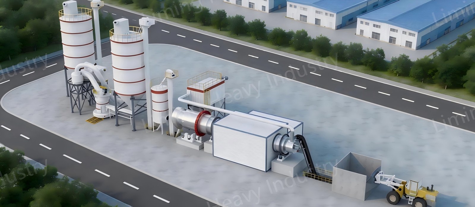 Industrial by-product gypsum grinding process flow