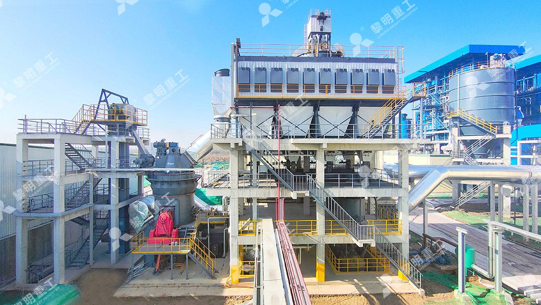 Integrated mineral grinding plant with grinding equipment, conveyors and powder handling systems