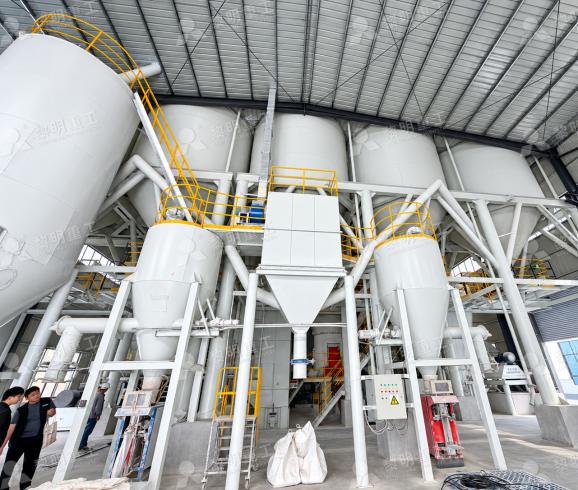 Quicklime powder classification and dust collection