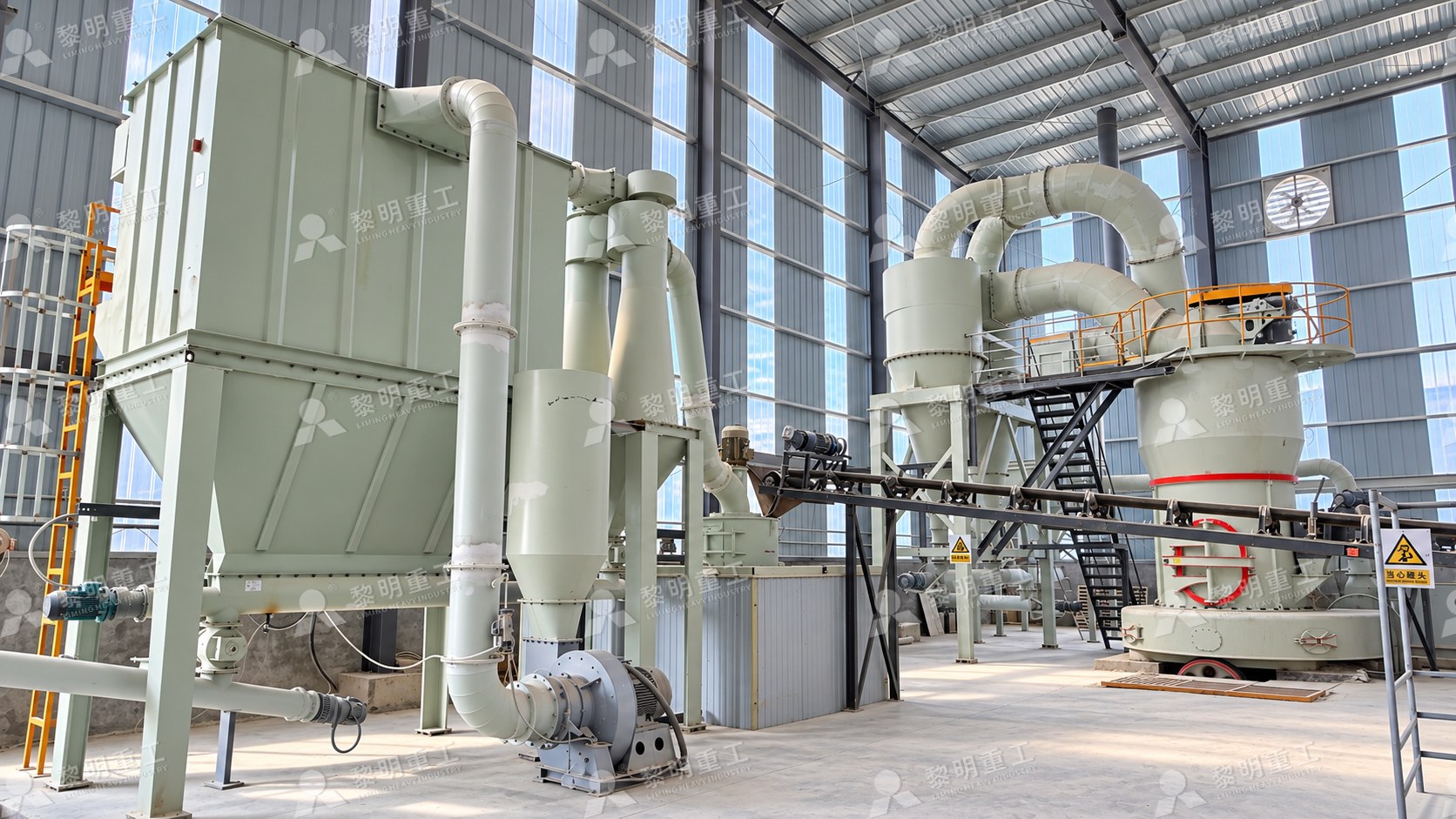 Mineral powder grinding plant for wall putty raw materials