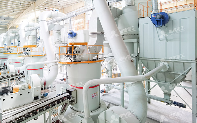 Large-scale production line for grinding heavy calcium carbonate